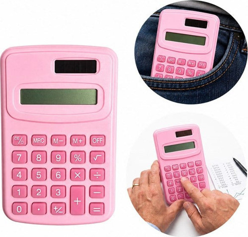 PM-25421 Pembe Mini Hesap Makinesi