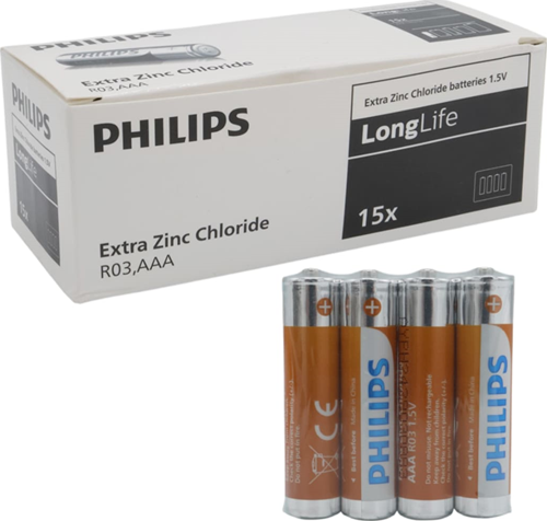 LongLife Extra Zinc-Carbon İnce Kumanda Kalem Pili AAA (60'lı Paket)