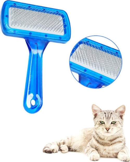 Kedi Köpek Tarağı - Evcil Hayvan Tüy Toplama Tarağı - Metal Uçlu