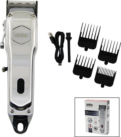 Sinbo Tıraş Makinesi - USB Şarjlı - Çelik Gövde - Kollu Tarak Ayarı