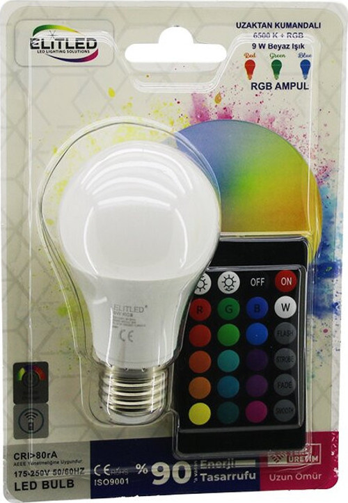 Uzaktan Kumandalı Led Ampul - RGB Renkli - E27 Duy