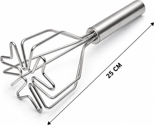 Patates Ezici - Kalp Şekilli - Paslanmaz Çelik - 26 cm Uzunluk