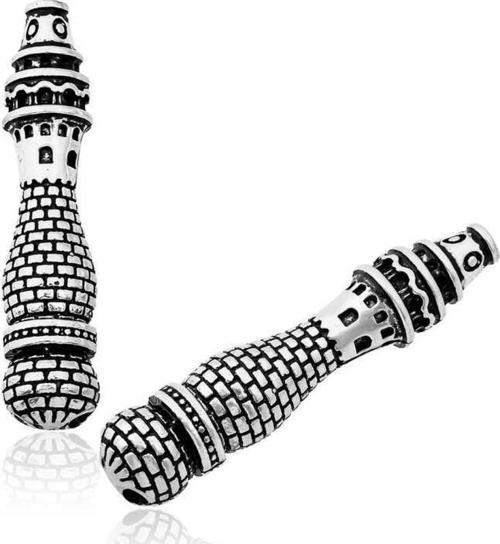 925 Ayar Gümüş Minare Desenli Tesbih İmamesi