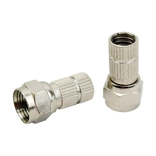 HRF-03 RG6/U6 22 mm Siyah Contalı F Konnektör (100'lü Poşet)