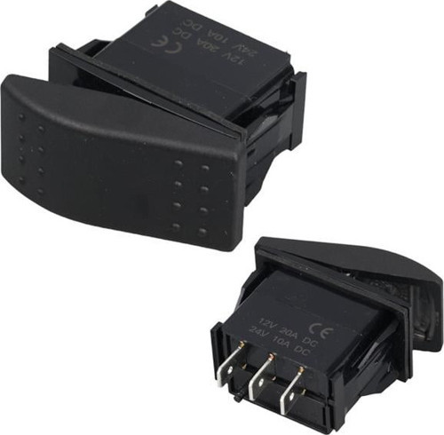 PowerMaster Sembolsüz Işıksız Yaylı 3 Pinli On-Off 12-24V Marin Switch