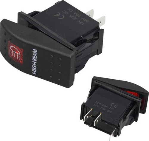PowerMaster Projektör Sembollü Işıklı 3 Pinli On-Off 12-24V Marin Switch