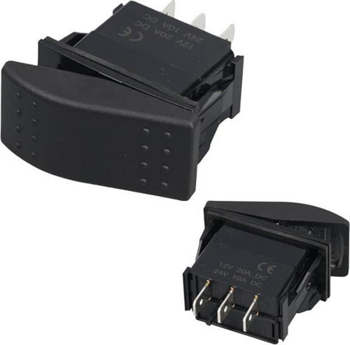 PowerMaster Sembolsüz Işıksız Yaylı 3 Pinli On-Off-On 12-24V Marin Switch