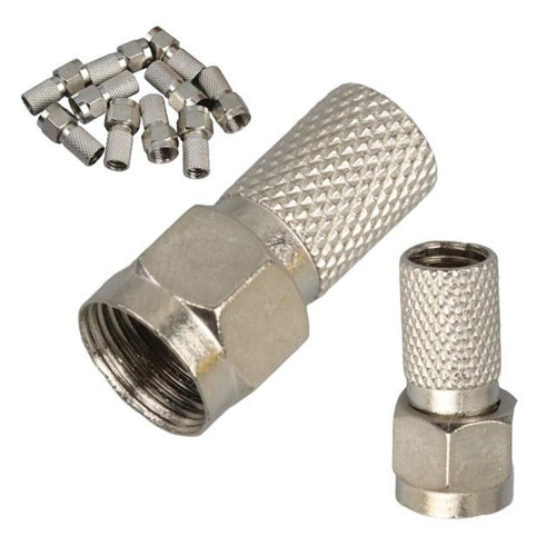 Hf-02 Rg6/U6 22 Mm Siyah Contalı F Konnektör (100'Lü Poşet)