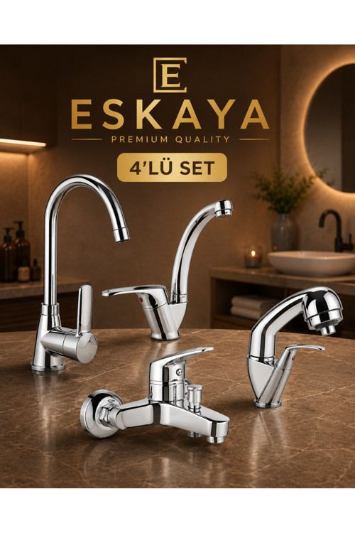Tepe Robot Duş Seti - Banyo - Lavabo - Mutfak Eviye Bataryası Musluğu Full Set
