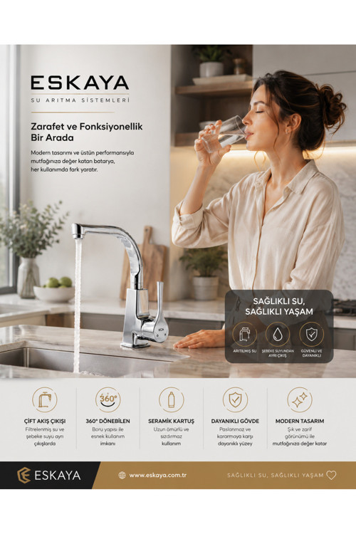 Lotus Banyo Lavabo Bataryası Pirinç Gövde Premium Krom Agır Malzeme Uzun Ömürlü