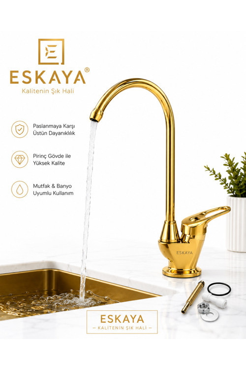 Lüx Aç Kapa Gold Arıtma Musluğu Arıtma Çeşmesi