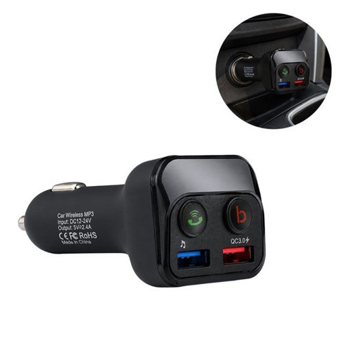 PM-24634 Bluetooth 5.0 32 Gb Led Ekran USB/BT/TF/Çift USB 3.4 Amper FM Transmitter