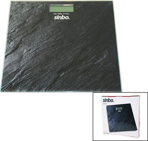 DİJİTAL - PİLLİ CAM BANYO BASKÜLÜ LCD EKRAN - SICAKLIK GÖSTERGELİ 180KG/50GR 26X26CM SBS-445