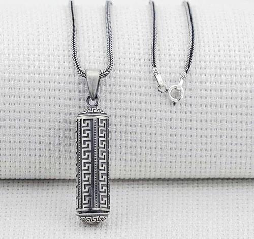 Gümüş İçi Açılabilen Muska Kabı Cevşen Kolye