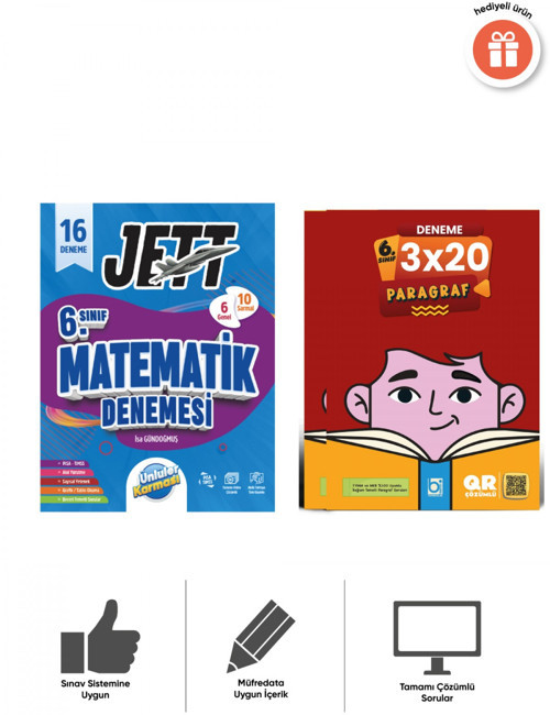 Ünlüler Karması 2027 6.Sınıf Jett Matematik Ve Paragraf Deneme Seti Bigelio Yayıncılık