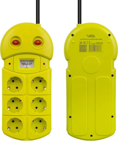 VE-970B 6'Lı 1.5 Metre Grup Priz