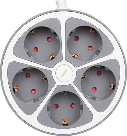VE-G605Y 5'li Anahtarlı 1.5 Metre Grup Priz
