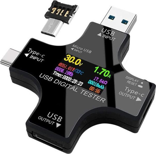 PM-26611 USB Tester Voltmetre Ampermetre Akım Göstergesi Multimetre Test Cihazı OTG Dest