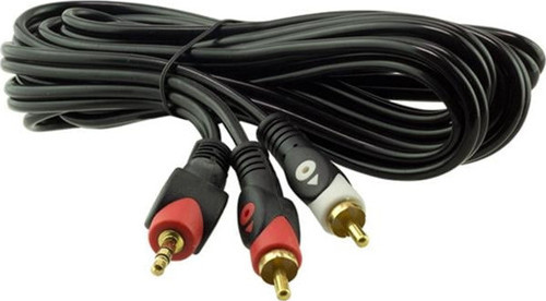 PM-648 Gold Uç 2 Rca Erkek + 3.5 Mm Stereo Erkek Siyah 3 Metre Kablo