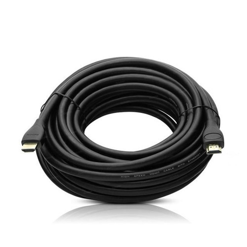 G-507DS Plastik Düz Siyah 10 Metre Gold Poşetli Hdmi Kablo