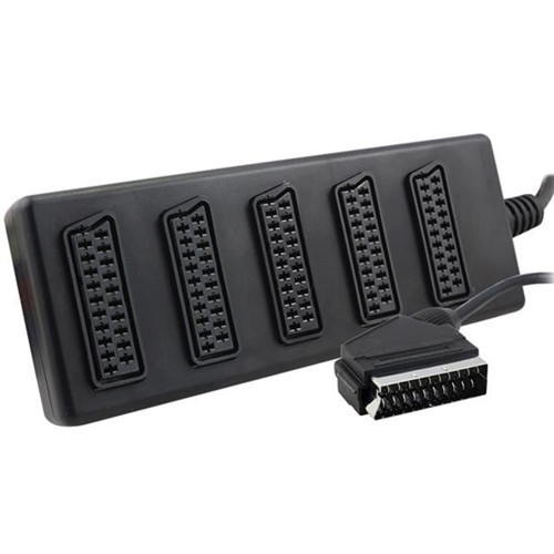 5'li Scart Dağıtıcı (1 Erkek - 5 Dişi Scart)