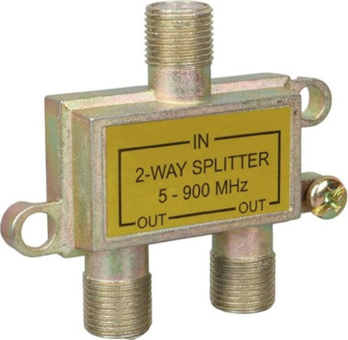 S21-02 1/2 Yollu Kablo TV Sinyal Ayırıcı Splitter - 5-900 MHz Frekans Bölücü Çoklayıcı