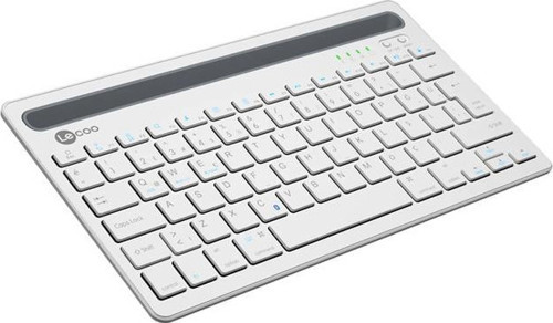 o BK100 Bluetooth V3.0 Çoklu Cihaz Uyumlu Şarj Edilebilir Kablosuz Beyaz Türkçe Q Klavye