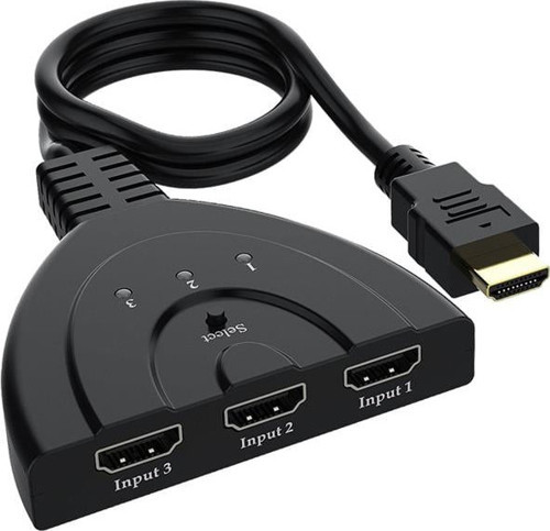 PM-17229 3 Giriş 1 Çıkış HDMI Switcher Çoğaltıcı Toplayıcı Aparat 30 CM Kablolu Seçme Dü