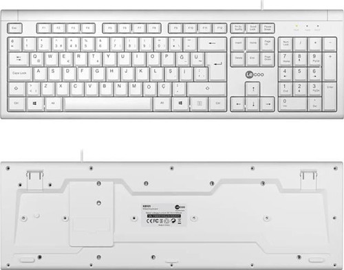 o KB101 USB Kablolu Beyaz TÜRKÇE Q Klavye