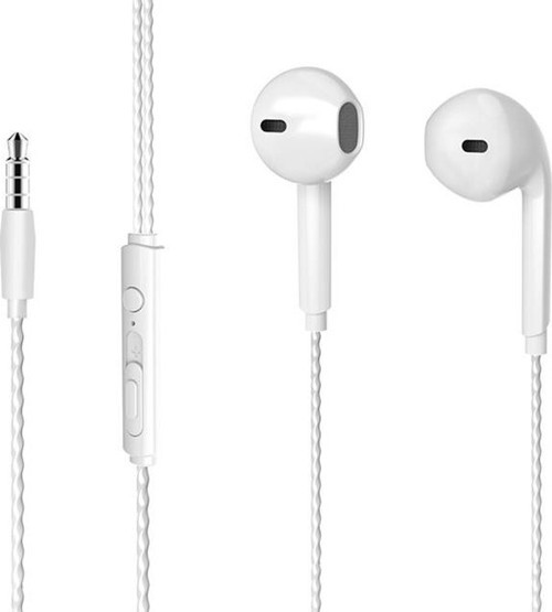 o EH104W 3.5 Mm Jacklı Kablolu Kulak İçi Mikrofonlu Kulaklık Beyaz