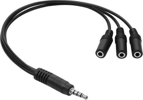 Stereo Erkek 3 Boğum 3 X 3.5 Mm Stereo Dişi 5+1 Kablo 33 Cm