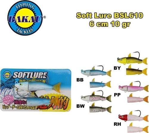 Soft Lure Bsl 610 #10G (6Cm) 1+2 Set Color: BW