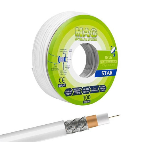 RG6-U4 İthal Anten Kablosu 100 Metre