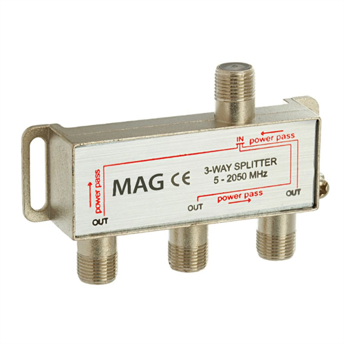 1/3 Uydu Anten Bölücü Splitter (5-2500 MHz) Powerpass