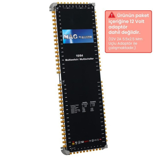Platinum MP 10/64 Multiswitch - 10 Giriş 64 Çıkışlı Merkezi Uydu Santrali Hybrid 4K ve 3D Destek