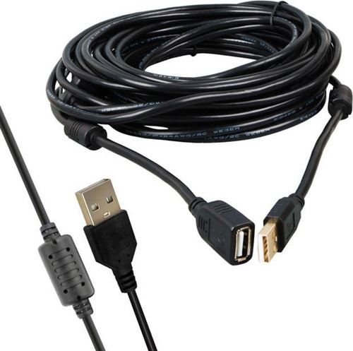 PM-11955 10 Metre USB-A 2.0 Dişi Erkek Uzatma Kablosu Siyah