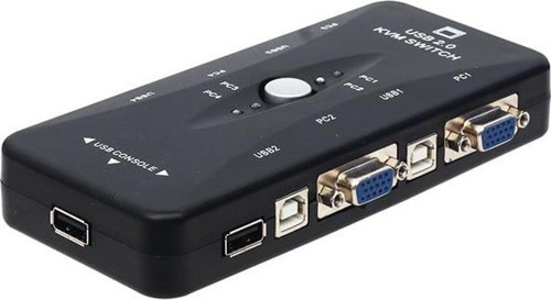 PM-15166 4 Kanal VGA KVM Switch (4 Bilgisayarı Tek Elden Yönetin)