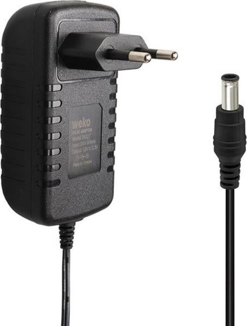 WK-24327 12 Volt - 2.5 Amper 5.5*2.5 Uçlu Yerli Üretim Plastik Kasa Priz Tipi Adaptör