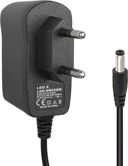 PM-5737 5 Volt - 1 Amper 3.5*1.35 Mm Uçlu Plastik Kasa Priz Tipi Adaptör