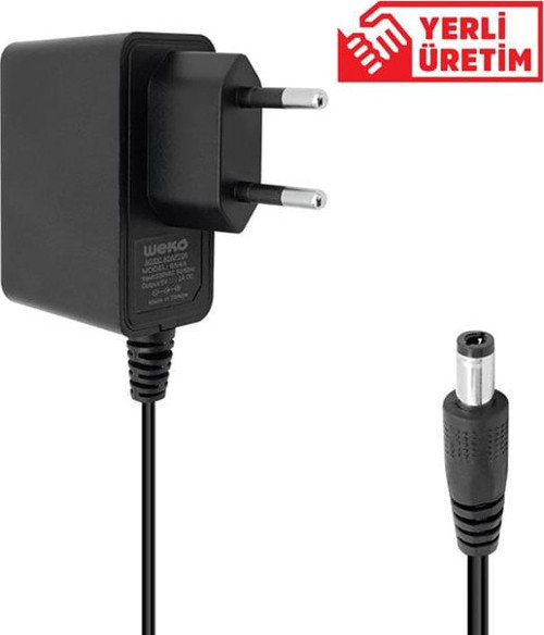 5 Volt 2 Amper 10 Watt Plastik Kasa Priz Tipi Adaptör (5.5x2.5 Uçlu)