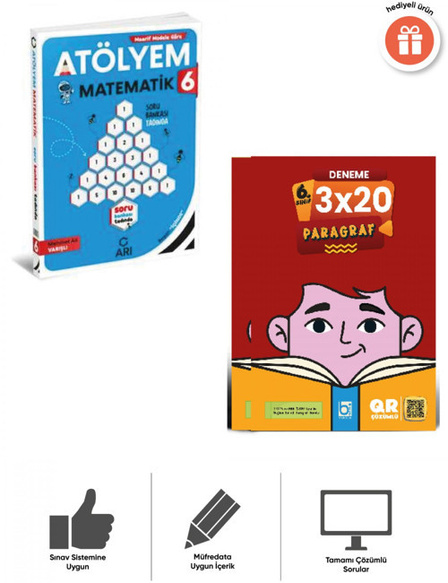Arı 2027 6. Sınıf Matematik Soru Bankası Ve Deneme Bigelio Yayıncılık