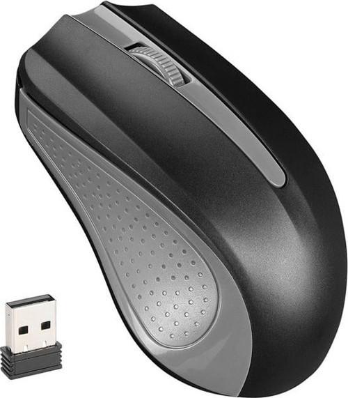 SM-537 USB Siyah-Gri 2.4Ghz 1600DPI Kablosuz Optik Mouse 5 Metre Menzilli
