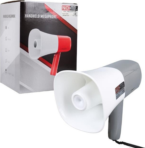 No-Tel 918L Bluetooth-Usb-Siren-Ses Kayıt Özelikli Dahili Bataryalı 25 Watt Mini El Tipi Megafon