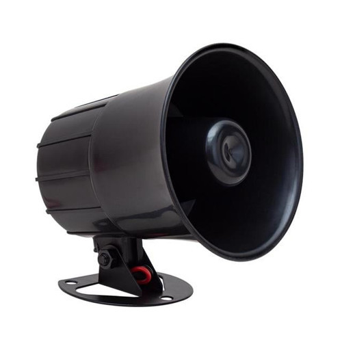 MV-30600 12 Volt 15 Watt Tek Sesli Elektronik Siren Korna Yüksek Desibelli ABS Kasa
