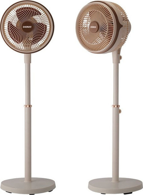 FAN13 Olympos Air Krem/Gold 10" 80W 3 Hız Kademeli 2000RPM Çift Motorlu Retro Vantilatör