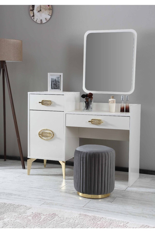 Zenna Puf Altın Antrasit Gri (GOLD ANTHRACİTE GRAY)