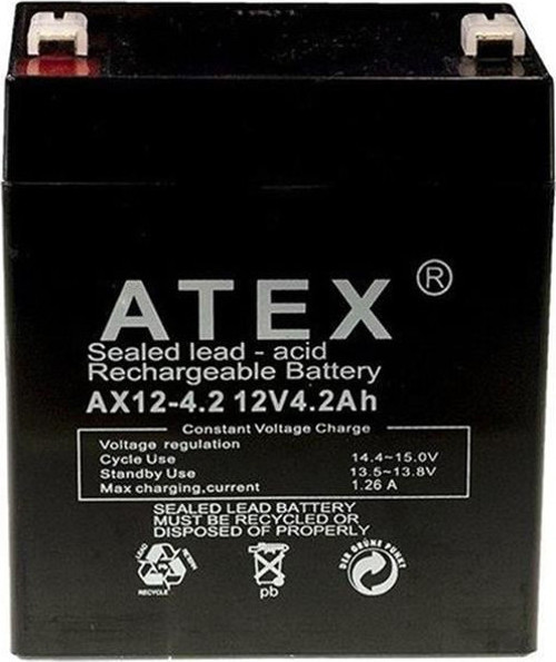 AX12-4.2 12 Volt 4.2 Amper Kuru Akü (90x70x101 Mm)