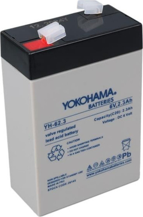 YH-62.3 6 Volt - 2.3 Amper Akü (101x66x33 mm)