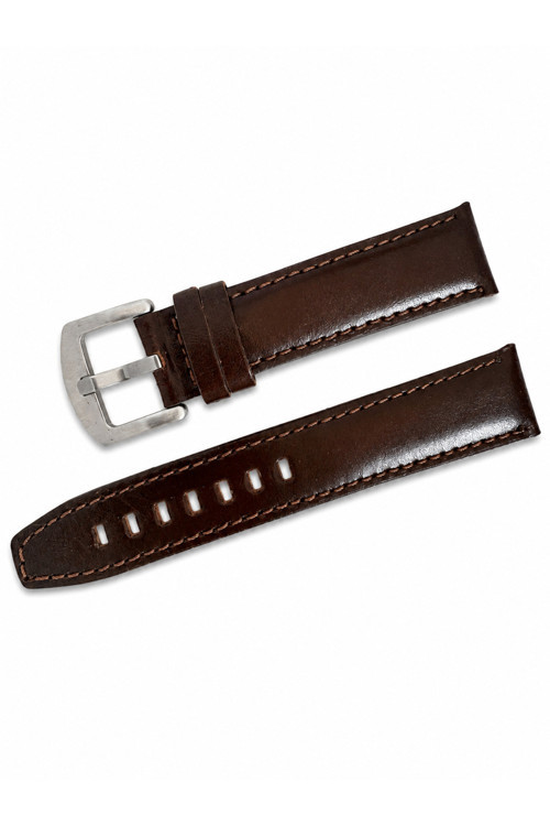 Acı Kahve Vintage Hakiki Deri Saat Kayışı / Kordonu | 24 mm | Minimal Tasarım