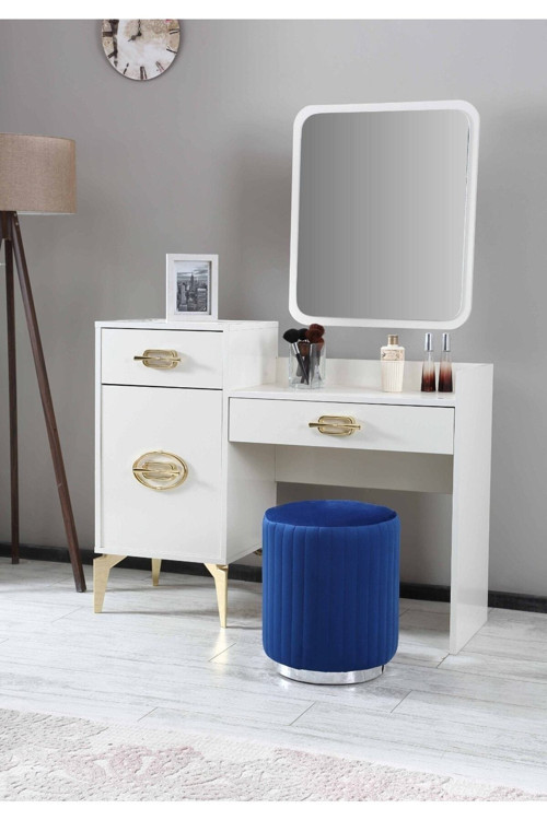 Zenna Puf Krom Koyu Mavi (CHROME DARK BLUE)